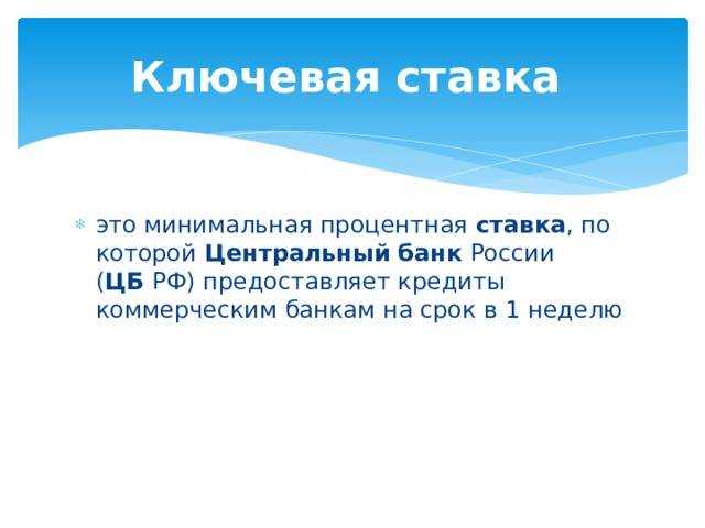 Что такое учетная ставка и как она формируется