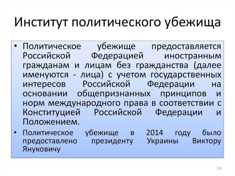 Процедура издания указа о предоставлении политического убежища