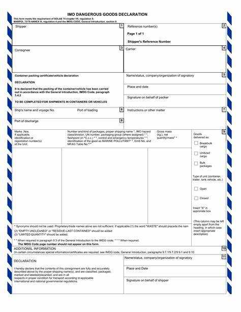 Ответственность за несоблюдение правил Imo декларации на опасный груз