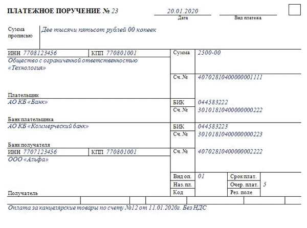 Какие документы потребуются для изменения назначения платежа