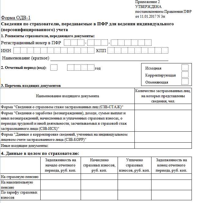 Правила внесения данных о доходах и выплатах в форму ОДВ 1