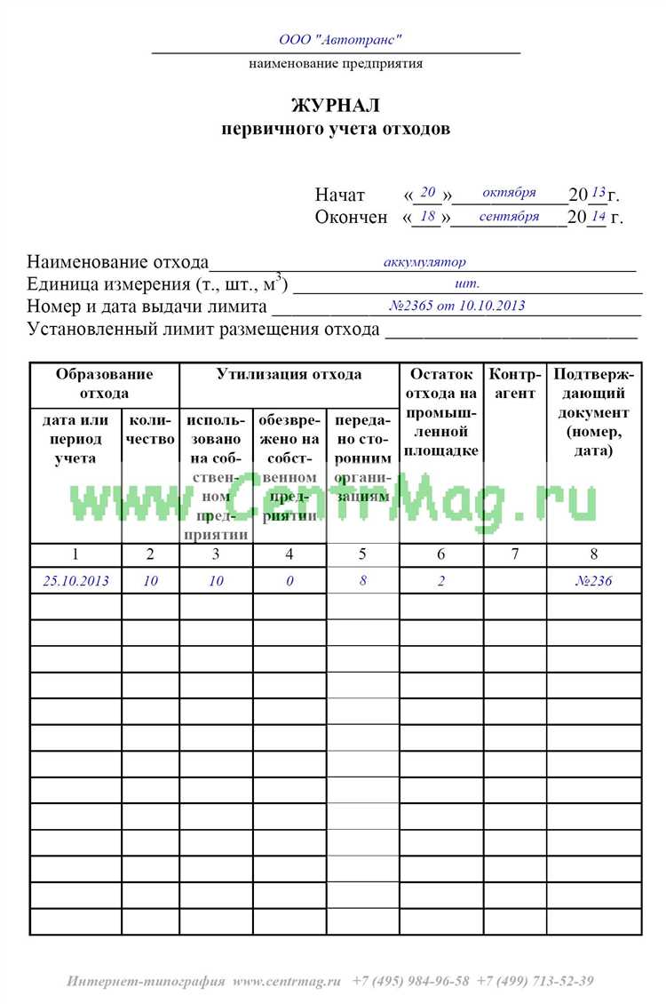 Как правильно хранить и архивировать журнал отходов класса Б