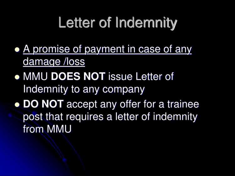 Как проверить подлинность и законность Letter of indemnity