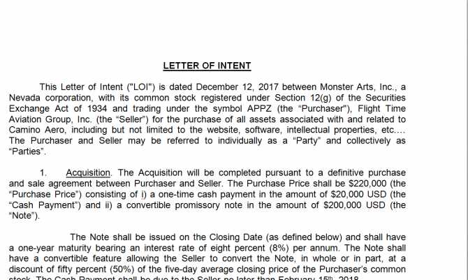 Когда используется Letter of Intent в бизнес-практике
