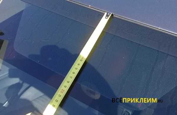 Как измерить высоту солнцезащитной полосы самостоятельно