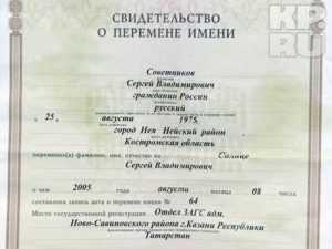 Куда обращаться для подачи заявления на перемену имени