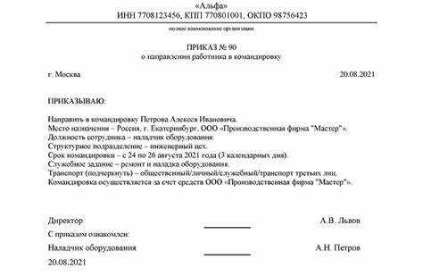 Как правильно оформить приказ на командировку при оплате принимающей стороной