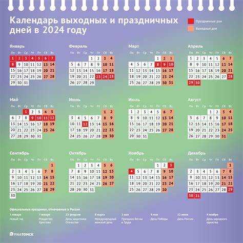Переносы выходных дней в 2024 году: как изменится график отдыха