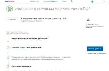 Порядок запроса сведений о стаже через Госуслуги