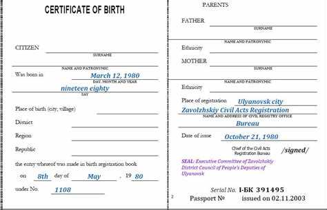 Какие документы нужны для запроса свидетельства о рождении отца