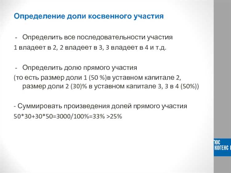 Как учитывать доли участия через несколько уровней