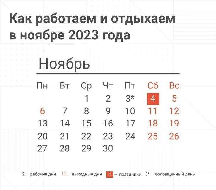 Как работаем в ноябре 2023 Как работаем в ноябре 2023
