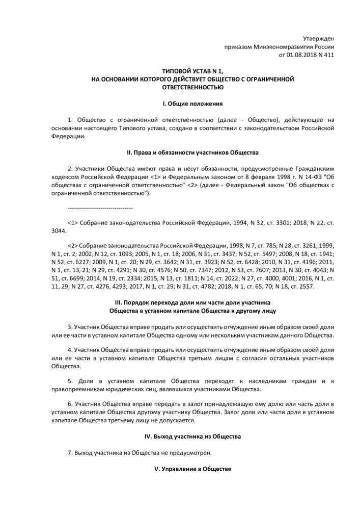 Как отличить типовой устав от индивидуально разработанного