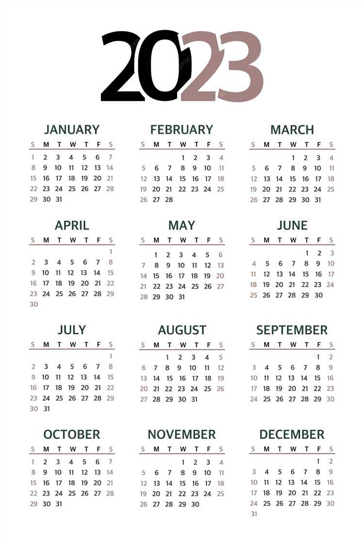 Методика подсчёта календарных недель в 2023 году