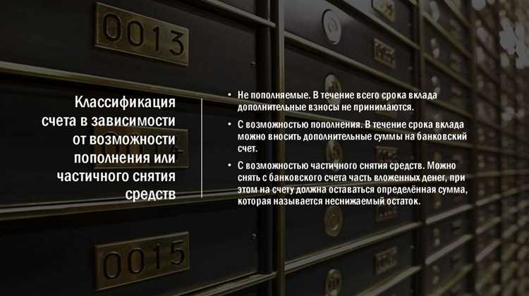 Назначение депозитного счета и условия его использования