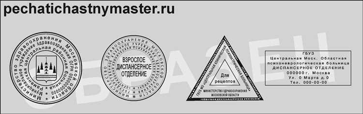 Основные категории обязательных печатей