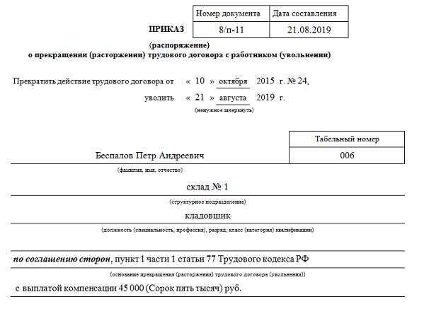 Налогообложение выплат при увольнении по соглашению