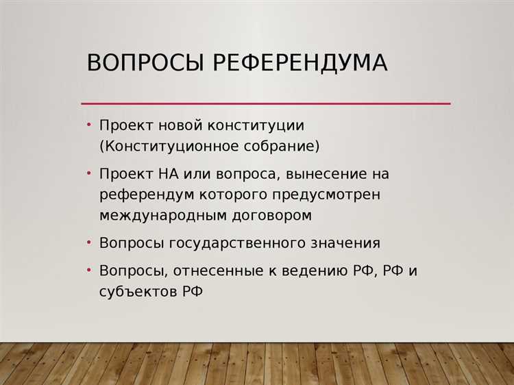 Порядок согласования формулировки вопросов для бюллетеней