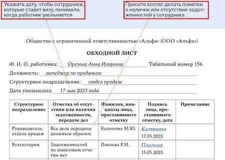 Когда необходимо завершить процесс подписания обходного листа