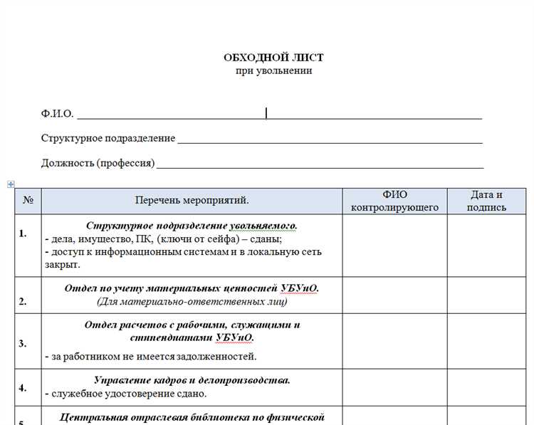Когда подписывать обходной лист при увольнении по собственному желанию Когда подписывать обходной лист при увольнении по собственному желанию
