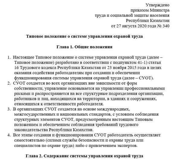 Варианты структурного подчинения службы охраны труда в организации