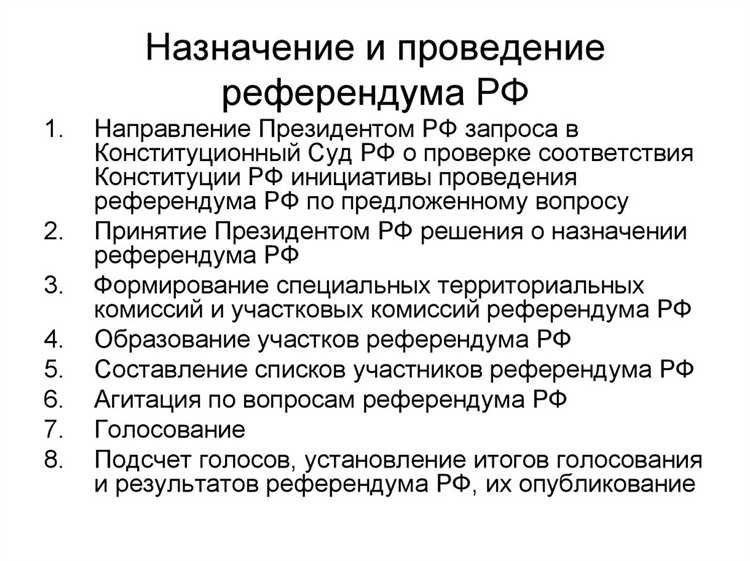 Ограничения и условия для назначения референдума по законодательству