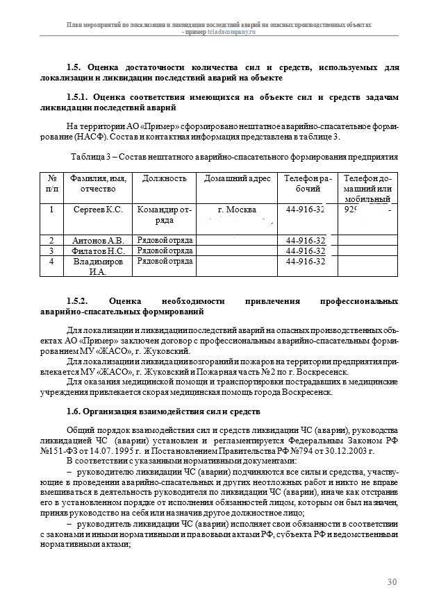 Роль руководителя организации при утверждении плана