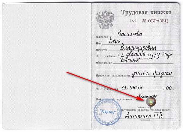 Как должна выглядеть голограмма для трудовой книжки