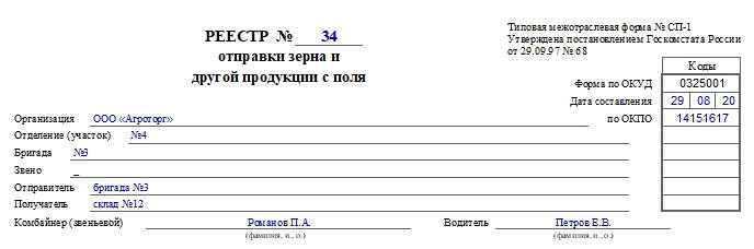 Особенности сдачи реестра СП 1 для различных категорий организаций