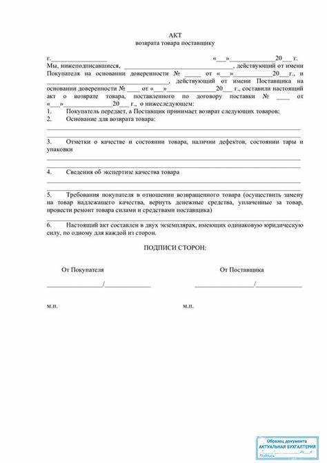 Процедура возврата денег или обмена товара в разных магазинах