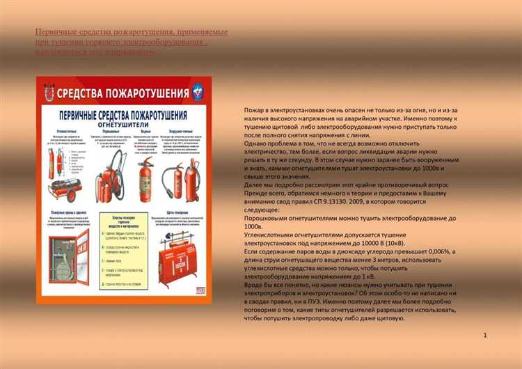 Различия в дистанции при использовании порошковых, углекислотных и водяных огнетушителей