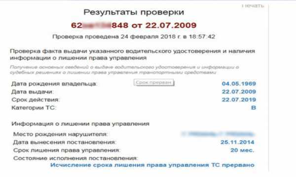 Возможности проверки оставшегося срока лишения права управления онлайн