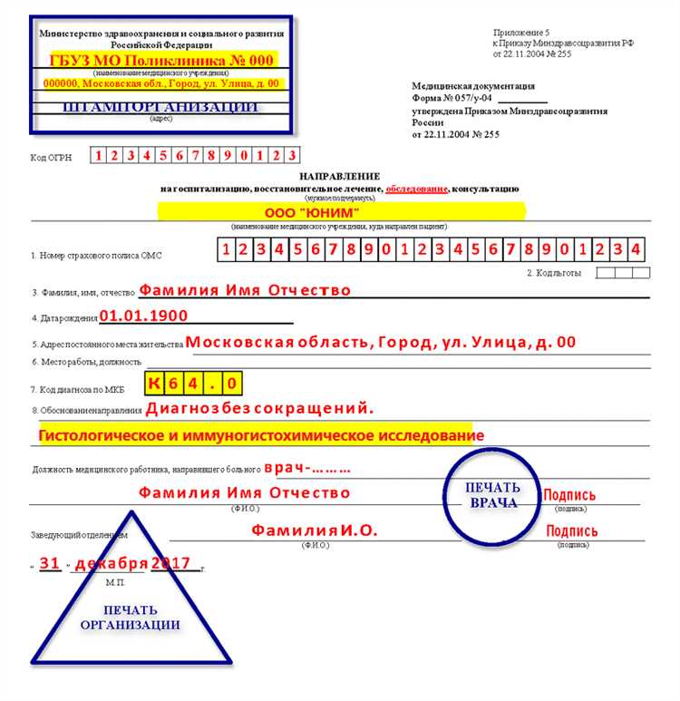 Кто имеет право выдавать направление 057 в поликлинике