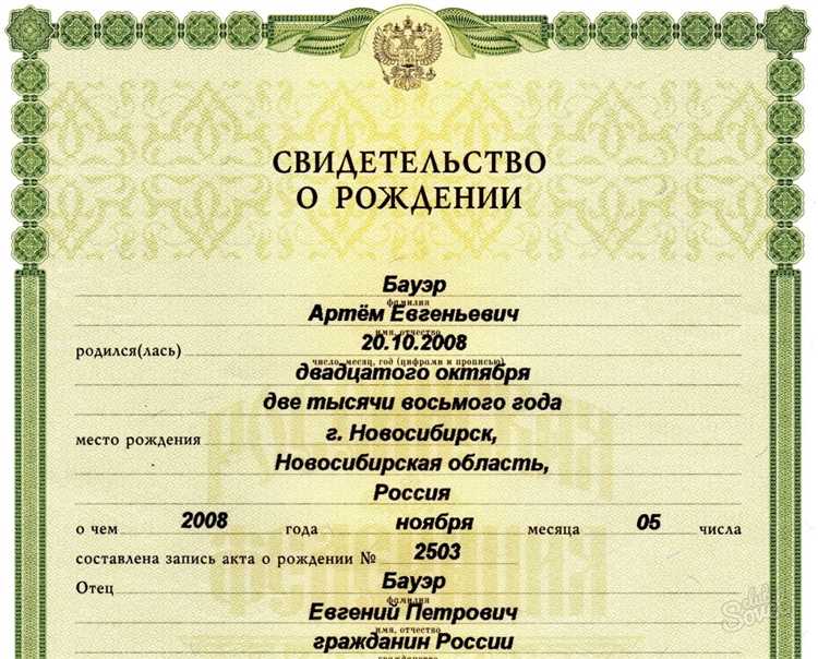 Номер в электронном свидетельстве о рождении через Госуслуги