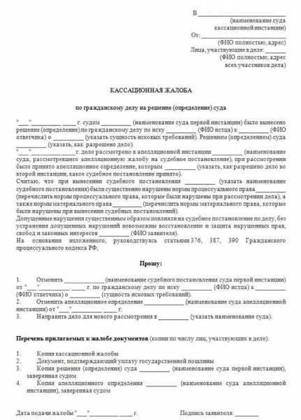 Требования к оформлению текста жалобы