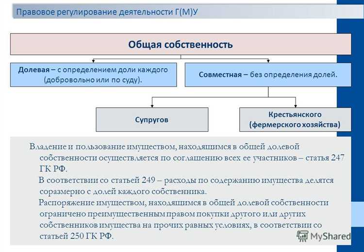 Порядок распоряжения имуществом в режиме общей и долевой собственности