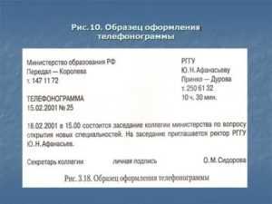 Как подтвердить получение телефонограммы адресатом