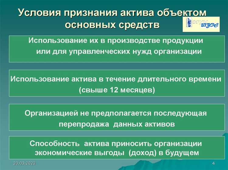 Роль нормативных актов в установлении порога стоимости основных средств