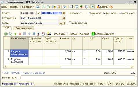 Можно ли применять рыночную цену при оприходовании