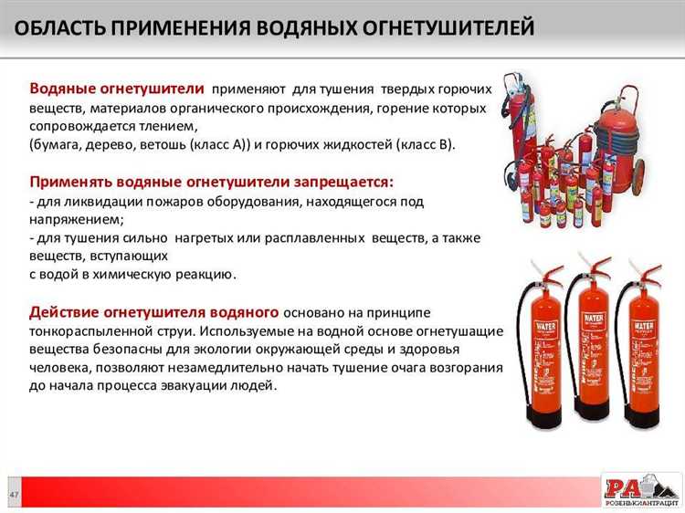 Сравнение порошковых, водных и пенных огнетушителей для класса А