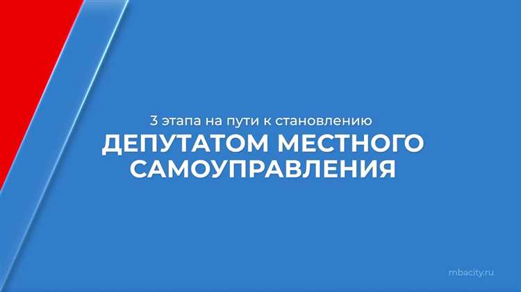 Этапы избирательной кампании муниципального депутата