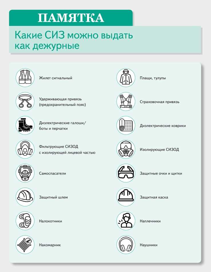 Особенности хранения и контроля состояния дежурных средств индивидуальной защиты
