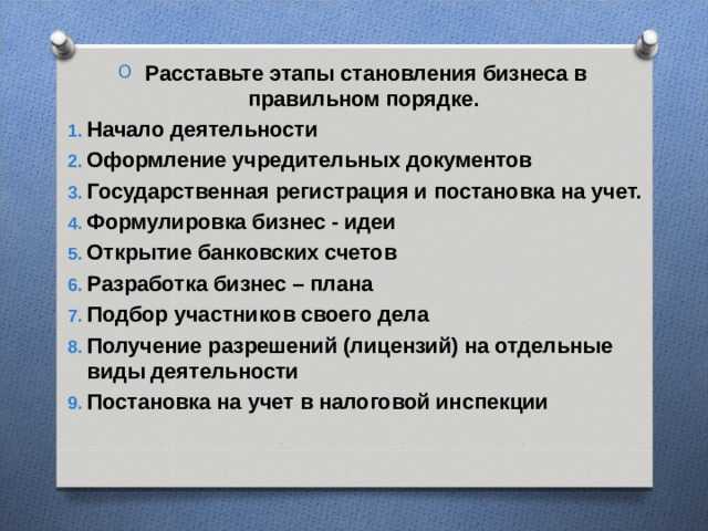 Какой этап является первым при создании бизнеса Какой этап является первым при создании бизнеса