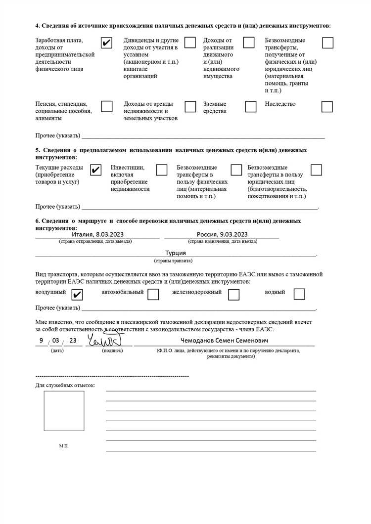 Что происходит при превышении лимита без подачи декларации