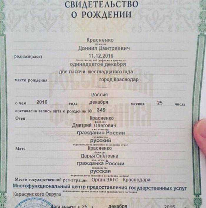 Где на свидетельстве о рождении указано учреждение, выдавшее документ