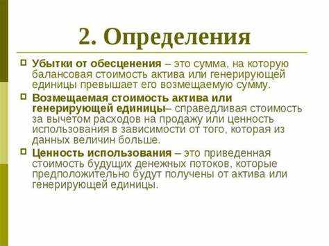 Когда возникает убыток от обесценения актива