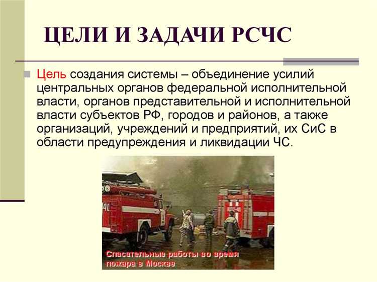 Процесс координации действий внутри РСЧС